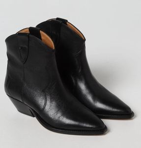 Isabel Marants Marka Paris ayak bileği botları kadınlar kış dicker süet deri yığılmış topuk çiya patik Lady kovboy boot eu35-42