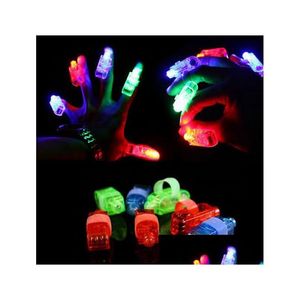 Party Favor Fun Finger Lights Led Beams Laser Rings Raves Neon Glow Lamps Birthday Chistmas Disco Props Festive Evernt Supplies 4Color Dhtdk