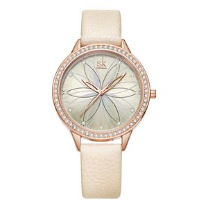 Orologio da donna Orologi di alta qualità, elegante orologio con cintura con quadrante tridimensionale a petalo tempestato di diamanti