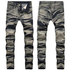 Erkekler kot moda erkekler boyalı denim pantolonlar çok renkli sretch baskılı pantolon erkek boyutu 29-42271m