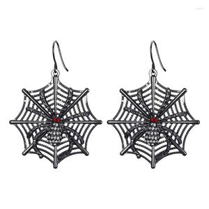 Brincos pendurados E15E Goth Punk Spider Web Mulheres Borla Orelha Gota Acessórios para fantasia de Halloween