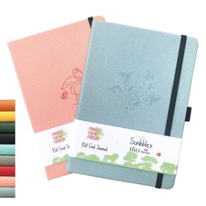 Bloco de notas Buke Bullet Dot Grid Notebook Pontilhado Diário Desenho Sketchbook-160GSM Papel Interno Bolso Numerado Página P1-P160 230918