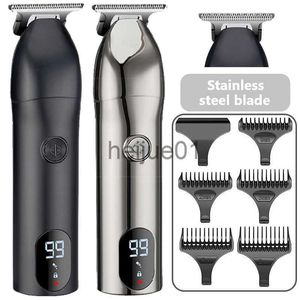 Barbeador elétrico lâmina de cerâmica máquina de cortar cabelo elétrica homens barbeiro aparador de barba recarregável máquina de corte de cabelo para homens baixo ruído corte de cabelo adulto x0918