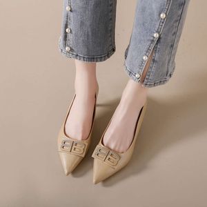 Yongge, женская недорогая обувь 2024 года, P20551, элегантные туфли на высоком высоком каблуке с острым носком, в нише, одиночные туфли во французском стиле, на тонком каблуке, оптом, без коробки