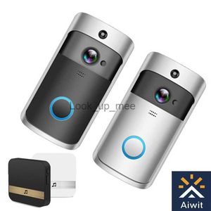 Doorbells V5 Akıllı WiFi Kablosuz Video Kapı Zili AC110 220V 18V 500mAH EKEN V5 V7 Uzak Video Monitörü İntercom Doorbell HKD230918