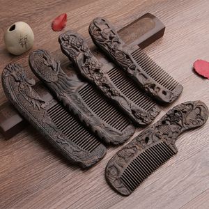 Christmas Decorations Five types of double side carved sandalwood comb antistatic gift comb decorations for home christmas decor home decor 230918