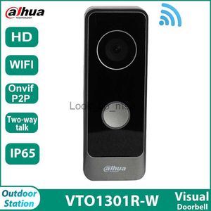 Dörrklockor Dahua VTO1301R-W WiFi HD Villa Door Station IP65 Tvåvägs Audio Video Doorbell H.265 Inbyggd högtalare IR Residential Intercom HKD230918