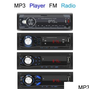 CAR Audio Bluetooth Stereo O Tools LED MP3 Player FM Radio Remote Control Aux Mtimedia Dual USB TF kan ladda för telefonfallsleverans DHKJ1