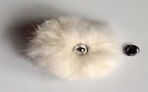 Smart Rabbit Fur Pompons Ball Akcesoria z metalowym przyciskiem przycisku do dekoracji i szybkiej dostawy7639451