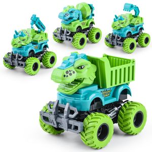 Monster Jam Go Kart Dinosaure Spielzeugmodellbausatz Dinosauri Rex Transport Engineering Car Camion Giocattolo Per Bambini Monster Trucks Monste Truck Toys Weihnachtsgeschenke
