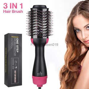 Encrespadores de cabelo Alisadores Escova de secador de cabelo de uma etapa e modeladores de cabelo 2 em 1 Volumizer Blower alisador de pente quente Aquecimento ferro de ondulação ferramentas de estilo de cabelo HKD230918