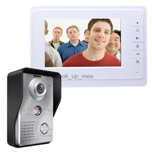Doorbells Visual Intercom Doorbell 7'' TFT Color LCD Wired Video Door Phone System Indoor Monitor 700TVL Outdoor IR Camera Support Unlock HKD230918