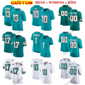 Herren Damen Kinder Fußballtrikots Tua Chubb 1 Tagovailoa Waddle Tyreek Hill Howard Jevon Holland Wilkins Ramsey Jaelan Phillips Griese Baker Dan Marino Zach Thomas