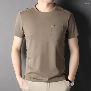 Homens camisetas 2023 High-end verão marca designer de luxo top urbano camiseta vip manga curta casual clássico moda wear