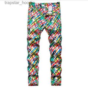 Jeans da uomo Moda primaverile Jeans stampati con graffiti 3D Uomo Hip Hop Streetwear Pantaloni in denim di cotone Slim Fit Pantaloni lunghi casual da uomo X0621 L230918