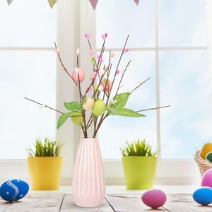 Decorative Flowers 5x Artificial Easter Stems Decoration Wall Hanging Home Decor Crafts Floral Arrangement Spray For Living Room Garland