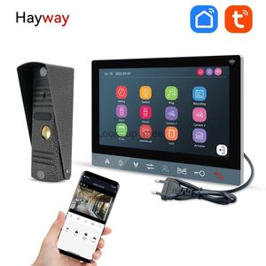 Dörrklockor Hayway Tuya Home Video Intercom 1080p Wireless WiFi Video Doorbell Camera för lägenhetsstöd Motion Detection Auto Record HKD230918