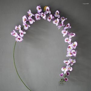 Dekorativa blommor 200 cm Silk Orchid String Vines gröna växter Artificial Flower Indoor and Outdoor Decoration Simulation Plant Rattan