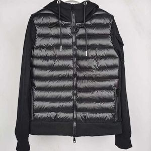 Erkek Hoodies Sweatshirts 2023 Kadın Moda Sonbahar Kış Kış Ceket Örme Kazak% 90 Ördek Dolgusu Patchwork Bahar Parka Ceket Günlük dış giyim XS-XL J230918