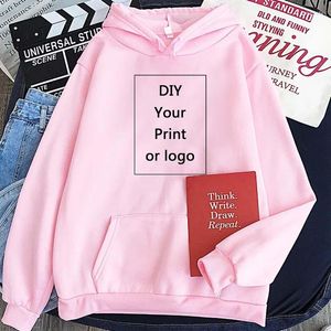 Kvinnors hoodies mode Autumn Winter Women Custom Hoodie Anpassa logotyp Personlig anpassad trycktext DIY -tröjor Kvinna