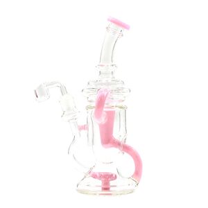Recycler Glass Bongs Hookahs Bong Bubbler Dab Rig Oil Burner Pipe Double Tubes Water Pipes