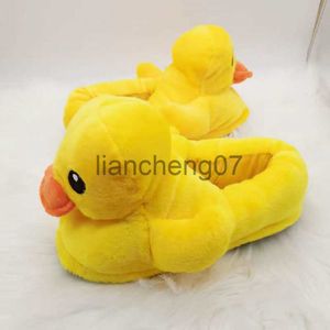 Slippers Cute Cartoon Duck Women Fluffy Slippers Ladies Warm Plus Indoor Home Sandals Shoes Boys And Girls Furry Cotton Slides x0916