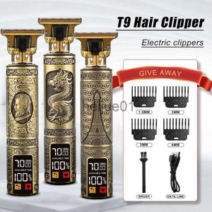 كهربائي Shavers Electric Shavers Vintage T9 Mens Electric Shaver for Men Hair Cutting Machine Shaving Hair Clipper Professional Learmmer Man Drop 230816 x091