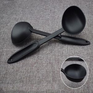 Kaşık 1 PCS Mutfak Çorba Kaşığı Tencere Naylon Ladle Yemek Yemeği için Siyah Tahminler Kepçe Malzemeleri Pişirme Aracı