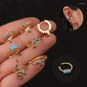 Backs Earrings U-Shaped Ear Clip Cartilage Conch Fake Piercing Jewelry Adjustable CZ Earring