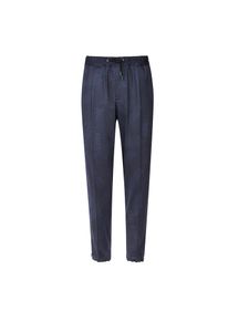 Męskie spodnie jesienne Kiton Grey Blue wełniane spodnie