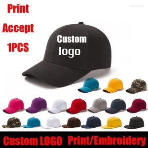 Ball Caps 1PCS Customized Print LOGO Summer Cap Baseball Snapback Hat Hip Hop Fitted Hats For Men Women Kids191W