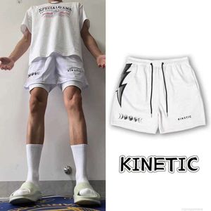 Designer Short Fashion Casual Vêtements Kinetics Nouvelle marque de mode américaine brodée Sports Basketball Running Shorts trimestriels pour hommes avec genou lâche 2023