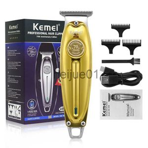 Electric Shavers Professional Hair Trimmer Gold Clipper For Men Rechargeable Barber Cordless Hair Cutting T Machine Hair Styling Beard Trimmer x0918