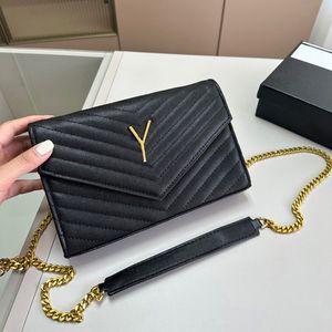 Designer Fashion Crossbody Classic Chain Handtaschenumschlag Frauen Umhängetasche und Geschenkbox