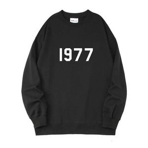 Designer Aims men's fashion hoodie AMORING Co branded ESS American Sweater Men's Spring and Autumn 1977 Loose Top Long Sleeve T-shirt High quality men's hoodie