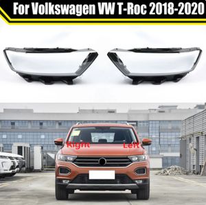 Araba Şeffaf Kapak Far Cam Kabuk Lambası Gölgesi Far lens Volkswagen VW T-ROC 2018-2020 için
