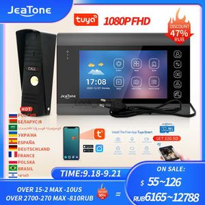 Doorbells Jeatone 1080P Wifi Video Intercom 7 Inch Tuya Wireless Remote Control System Multilanguage Indoor Intercom In Private House HKD230918