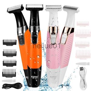 Barbeador elétrico barbeador elétrico para homens recarregável barba trimer impermeável navalha profissional máquina de barbear aliciamento mulheres lâmina de barbear x0918