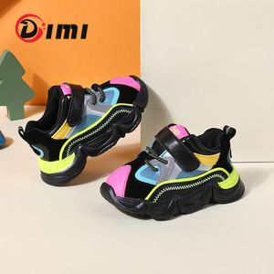 Första Walkers Dimi Autumn Baby Shoes Boy Girl Soft Leather Toddler First Walk Shoes Fashion Waterproof Nonslip Spädbarn Sneaker T2106 230915