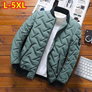 Homens Down Parkas Outono Inverno Jaqueta Homens Algodão Acolchoado Jaqueta Coreana Moda Streetwear Jaqueta Casual Homens Stand Collar Casacos Jaquetas 4XL 5XL 230918