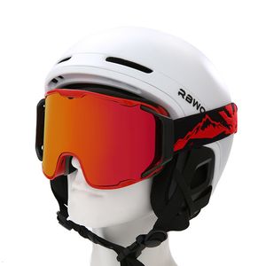 Óculos de esqui grandes uv à prova de vento óculos de esqui anti-nevoeiro lente dupla homens mulheres snowboard óculos montanhismo neve óculos equipamentos 230918