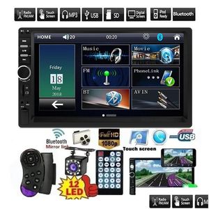 Araba DVD DVD Player 2 Din 7 HD Araba Mtimedia Android MirrorLink Radyo Bluetooth FM USB AUX TF O Video Systerm Bırak Dağıtım Mobilyaları Motosiklet DHBP4