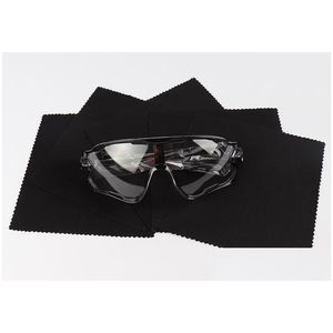 Objektivkleidung 13x13 cm Schwarzer Mikrofaser -Sonnenbrille Stoff Lesebrille Reinigung für Brillenkoffer 100pcs/Box 5boxen/Los Drop Deliver Dh9r5