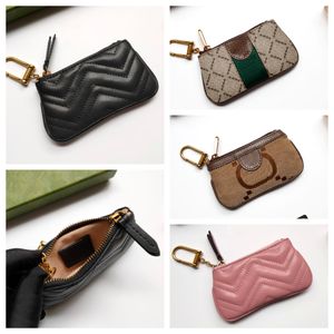 Designer plånbok mynt plånbok nyckelväska tonårsläppstift väska bokstäver flerfärgad broderi våg kvinnor plånbok hög kvalitet med boxade