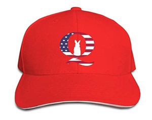 QAnon Q Anon Rabbit Unisex Adjustable Baseball Caps Sports Outdoors Summer Hat 8 Colors Hip Hop Fitted Cap Fashion1456624