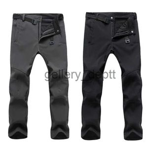 Pantalons pour hommes Hommes polaire pantalon avec ceinture hiver automne imperméable chaud coupe-vent pantalon pêche en plein air Camping randonnée ski pantalon SM069 J230918