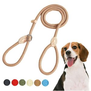 Nylon Duable P-chain Training Dog Leash Strong Hight Dicked Pet Walking Leases Leases Cog Rope للكلاب الكبيرة والصغيرة المتوسطة