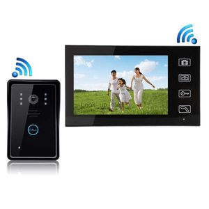Dörrklockor SYSD 7 tum HD Trådlös video Doorbell Villa Intercom Home Security System med låsande inbyggt batteri HKD230918