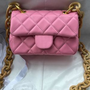 7A Coarse Chain Crossbody Bag Genuine Leather Fashion Letters Diamond Patterned Designer Handbags Purse Top Quality Flap Shoulder Messenger Luxury Bags