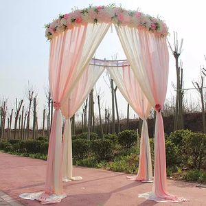 Criativo peças centrais do casamento decoração arco adereços suporte forma redonda feliz desejando pavilhão prateleira para festa palco layout local